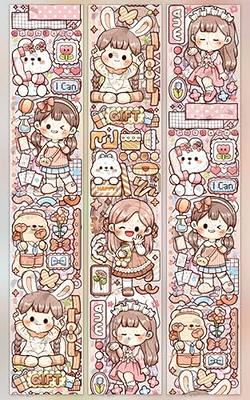 Kawaii Girls Animal Washi Masking Tape Journal Diary Diy Scrapbooking  Stickers