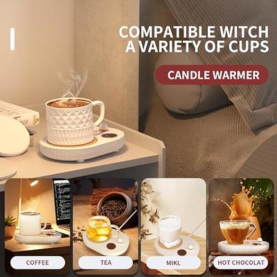 ENIGMA Coffee Mug Warmer for Desk, Electric Cup Candle Warmer with Auto  Shut Off, Smart Kitchen Gadget for Heating Coffee, Tea, Hot Chocolate, and