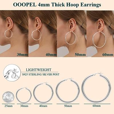 Thick Silver Hoops 