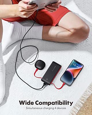 VIYISI Portable Charger with Built-in Cables, Fast Charging Power Bank with  Wall Plug 10000mAh, USB C Battery Pack Compatible with iPhone 15/14/13/12/11,  Samsung, Huawei, More USB-C Devices - Black - Yahoo Shopping