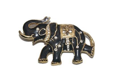 ELEPHANT GOLD BROOCH