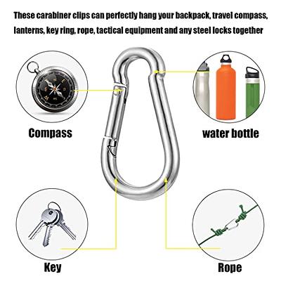 Plastic Carabiner Clip 20Pcs Camping Locking Hook Climbing Key Hiking 