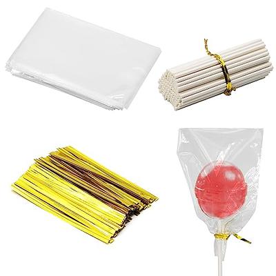 60 Pcs 4 1/2 Stripy Printing Lollipop Sticks for Cake Pops 