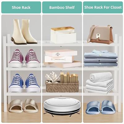 Z&L HOUSE 3-Tier Shoe Rack for Closet, Stackable Shoes Organizer Free  Standing Shelf Entryway And Closet Hallway, Multifunctional Bamboo in  Different