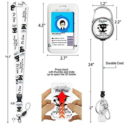 Lanyards for ID Badges Holder Retractable: Lanyards for Keys ID Badge  Holder Teacher Lanyard ID Badge Holder with Lanyard Badge Reels Retractable  Clip ID Card Holder Name Tag Holder : : Office