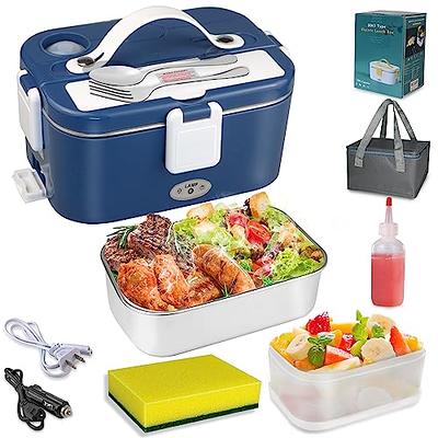 1.8L Electric Lunch Box 60W Food Heated Portable Food Warmer Heater for  Car/Truck/Home Heating Box with Insulated Box