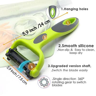 Gannk Vegetable Potato Peelers for Kitchen, Y Peeler for Apple Fruit Carrot Zucchini Cucumber Potatoes, Good Grip Veggie Peeler Makes Peeling Very Easy