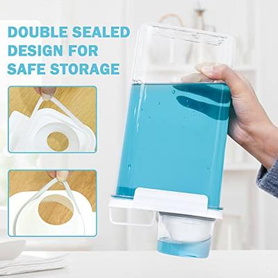 Bikkii Laundry Detergent Dispenser-2 Pack, 61 oz Detergent Dispenser with 4  Removable Labels, Laundry Soap Dispenser for Laundry Room Organization and