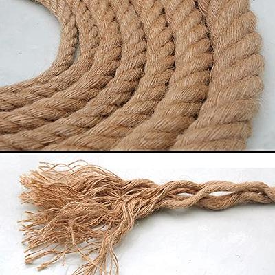 1/2 Inch X 100 Feet Natural Twisted Cotton Rope Strong Thick Soft