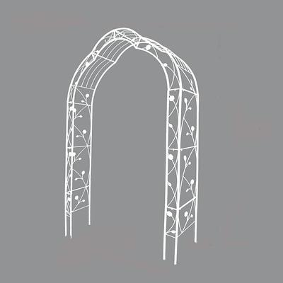 Costway 90.5 in. x 43.5 in. Metal Garden Arch Arbor Trellis