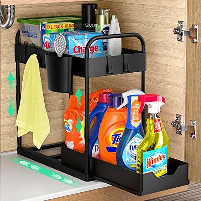 SPACELEAD Under Sink Organizers and Storage for Bathroom 2 Tier Sliding  Cabinet Basket Organizer Drawers, Kitchen Under Bathroom Sink Storage