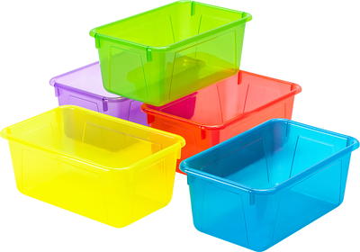 Storex 3-Compartment Supplies Class Caddy, Assorted - 6 pack