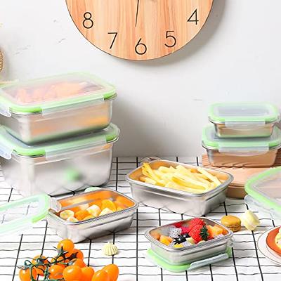 Leakproof Airtight Food Storage 2 5 Compart Stainless Steel Metal Glass Meal  Prep Containers Lunch Bento