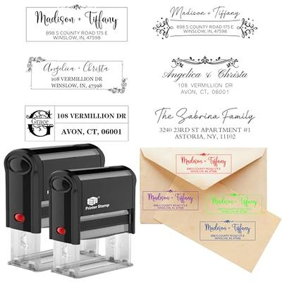 Miseyo Self Inking Custom Stamp Personalize Up to 3 Lines Rubber Retur