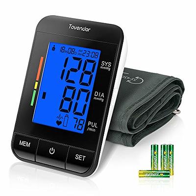 Blood Pressure Monitor Upper Arm - Digital BP Machine, Automatic Blood  Pressure Machine with Adjustable Large Cuff for Home Use, 2 x 99 Memory