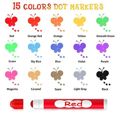 Dot Makers, 12 Colors Bingo Daubers with 20 Unique Patterns of Dot