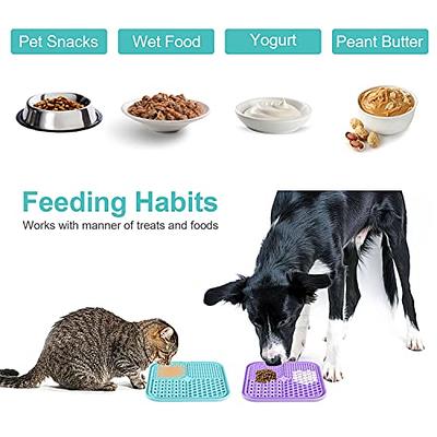 Zilly Slow Feeder Dog Food Mat, Lick Mat for Small Dogs and Cats - Slow  Feeder Bowl, (Mint Green) 