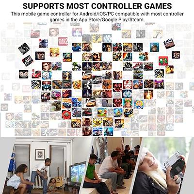 Mobile Gaming Controller for iPhone iOS Android PC, Wireless Gamepad  Joystick for iPhone 14/13/12/11, iPad, MacBook, Samsung Galaxy S22/S21/S20,  TCL, Tablet, Call of Duty, Apex, with Back Button 