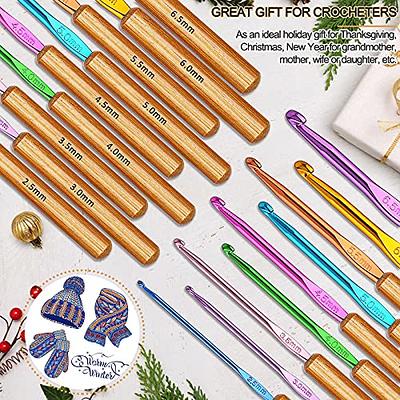  5.0mm and 5.5mm Crochet Hook，2pack Size Crochet Hook Aluminum  Soft Grip Rubber Handle Needles,Ergonomic Handle Crochet Hooks Set, Crochet  Needle for Beginners and Experienced Crochet Hooks Lovers