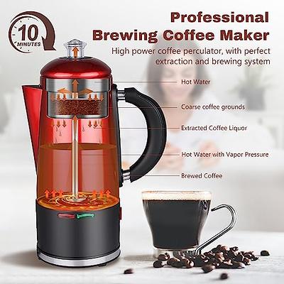 WerkWeit Electric Coffee Percolator 12 Cup Stainless Steel Percolator  Coffee Maker with Cord-Less Server and Easy Pour Spout Quick Brew Percolator  Coffee Pot 1.5L Capacity - Yahoo Shopping