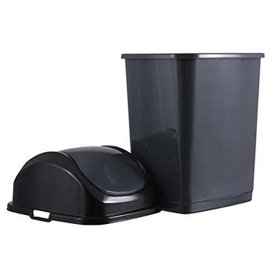 Superio Kitchen Trash Can 13 Gallon with Swing Lid, Plastic Tall Garbage Can  Out