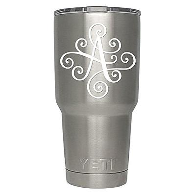 Personalized Decal Monogram for 20oz or 30oz Yeti Rambler, RTIC