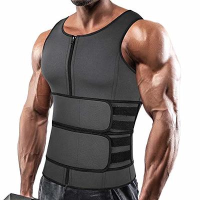 Neoprene Men's Shapers Sweat Vest For Men Waist Trainer Vest Adjustable  Workout Body Shaper With Double Zipper For Sauna Suit