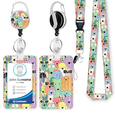 Lanyards for ID Badges Holder Retractable: Lanyards for Keys ID Badge  Holder Teacher Lanyard ID Badge Holder with Lanyard Badge Reels Retractable  Clip ID Card Holder Name Tag Holder : : कार्यालय
