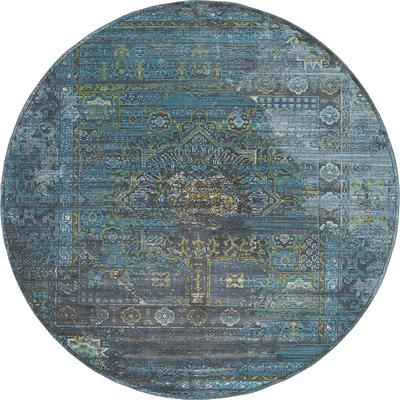 Origin 21 with STAINMASTER Quatro 2 x 8 Dark Blue Indoor Abstract Runner Rug  in the Rugs department at