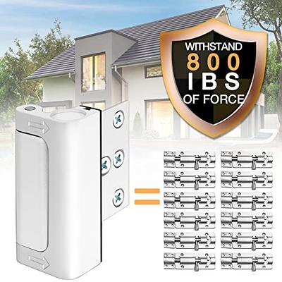 Home Security Door Lock Reinforcement - Upgraded Childproof Safety Door Locks Defender Easy Open with 3 Stop Withstand 800 lbs for Inward Swinging