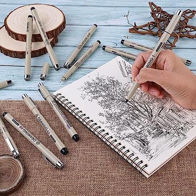 Cobee® 12 Tips Size Drawing Pens, Black Fineliner Art Pen