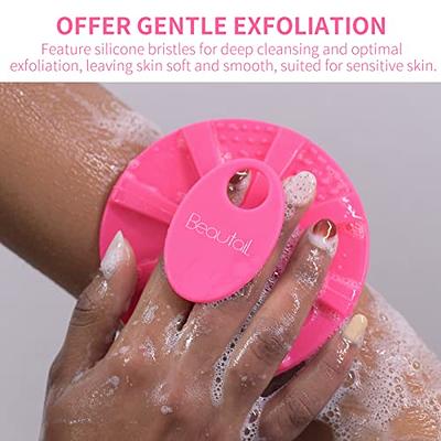 Soft Silicone Body Cleansing Brush Shower Scrubber, Gentle