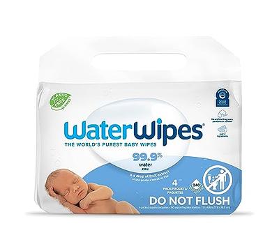 WaterWipes Plastic-Free Original Baby Wipes, 99.9% Water Based