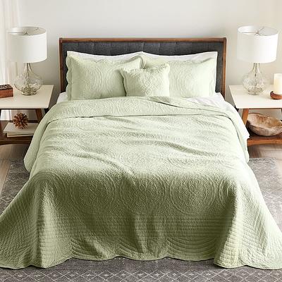 Sonoma Goods For Life® Solid Cotton Bedspread or Sham, Med Green, Std Sham  - Yahoo Shopping