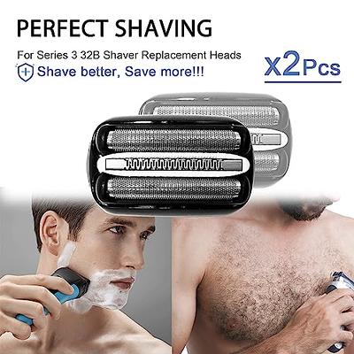 VIDSA 2Pack 32B Series 3 Electric Shaver Replacement Head Accessories for  Braun S3 Foil & Cutter Razor Heads, Applicable for Braun S3 3040s 3010s  310s 3000s 3050cc 3080s 390cc Etc. - Yahoo Shopping