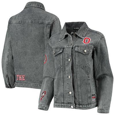 The Wild Collective Men's and Women's Black Chicago Bulls Windy City  Button-Up Denim Jacket