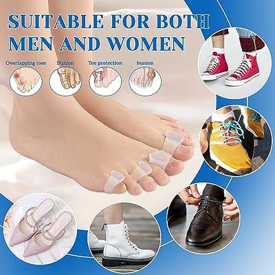 Toe Separators, Spacers, and Correctors for Men and Women - Bunion Pads,  Yoga Toes, Hammer Toe Corrector (Blue)