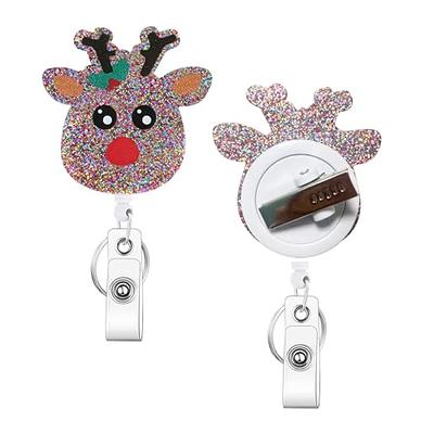Nurse Retractable Badge Reel with Alligator Clip I'm Stuck on You ID Badge  Holder Cute Bandaid Badge Funny Brown Glitter Badge Reel Gift for RN LPN