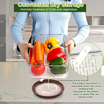 Buy Fridge Storage Boxes Fridge Organizer with Removable Drain