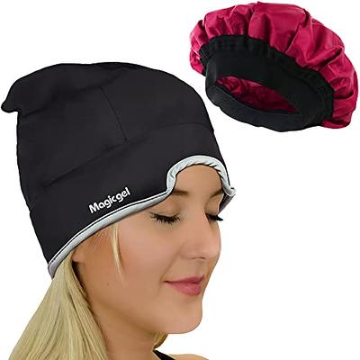 Migraine Ice Pack (Black) and Deep Conditioning Heat Cap Bundle by