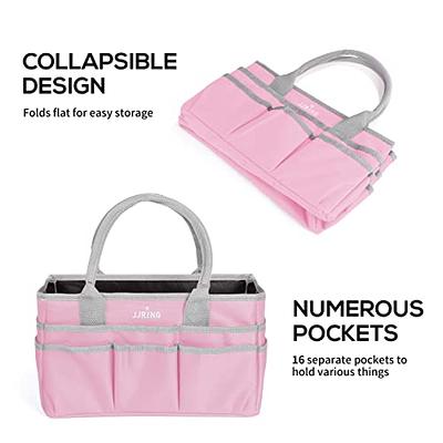 JJRING Craft and Art Tote - 600D Pink Nylon Fabric Art Sewing