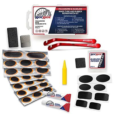 RocRide 36-PC Bike Inner Tube Repair Kit. Includes Vulcanizing and Self  Adhesive Bike Tire Patch Kit with Metal Tire Levers - Yahoo Shopping