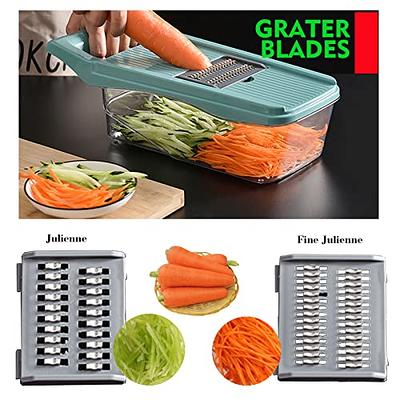 Vegetable Chopper, Multifunctional Fruit Slicer, Manual Food Grater, Vegetable  Slicer, Cutter With Container, Onion Mincer Chopper With 7/9/12 Blades,  Household Potato Shredder, Kitchen Stuff, Kitchen Gadgets, Dorm Essentials,  Cheap Stuff - Temu