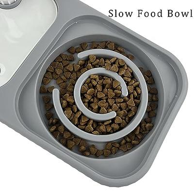 Elevated Dog Pet Bowl White Gold Stainless Steel