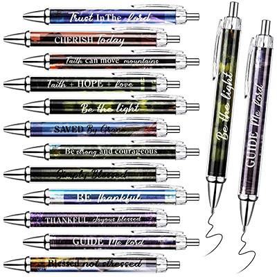 Scheam 12 Pieces Ballpoint Pens Office Inspirational Quotes Snarky Screen  Touch Stylus Pen Encouraging Scriptures, Black Ink (Vivid  Color,Motivational Verse)Mother's Day Gift - Walmart.com