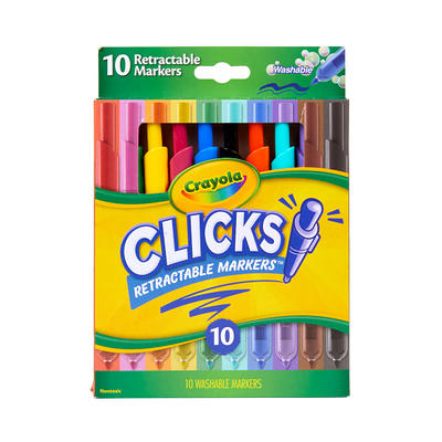 Crayola Ultra-Clean Washable Markers, Wedge Tip, 8 Per Box, 6 Boxes