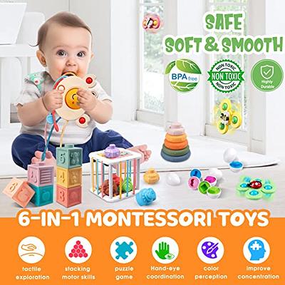 Montessori Toys For Babies Silicone Pull String For 18 Months+, Crab Shape Sensory  Toy for Toddlers, 1-3 Years Old Baby Travel Toy and Teething Toys, Activity  Fine Motor Toys Gift for Kids 