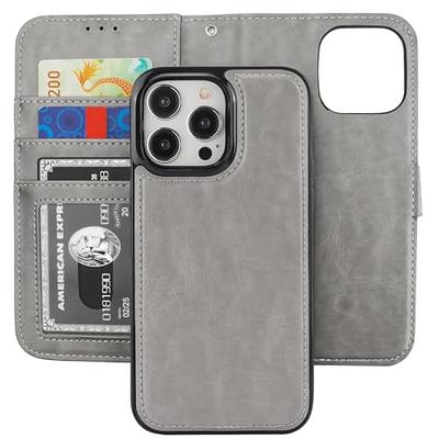 Bocasal iPhone 11 Pro Max Wallet Case with Card Holder PU Leather Magnetic  Detachable Kickstand Shockproof Wrist Strap Removable Flip Cover for iPhone