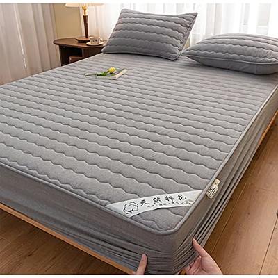 LMXSHJI Fitted Bed Sheets Type A Cotton Fabric Quilted Layer Kids Size  Bedspread Cover Anti-dust and Non-Slip Mattress Protector Toppers ( Color :  Grey , Size : 90x200cm+25cm ) - Yahoo Shopping