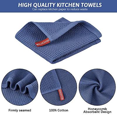 Nialnant 6 Pack Kitchen Towels and Dishcloths Sets,100% Cotton Soft  Absorbent Quick Drying Dish Towels for Kitchen,Washing Dishes,12x12 Inches,  Multi